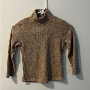 Source Unknown Kids Brown Ribbed Turtleneck Sweater